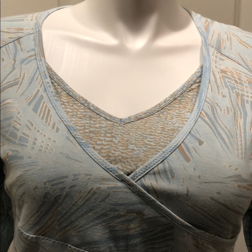 BELIZA Top Blue/Tan sz XL